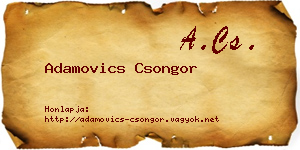 Adamovics Csongor névjegykártya